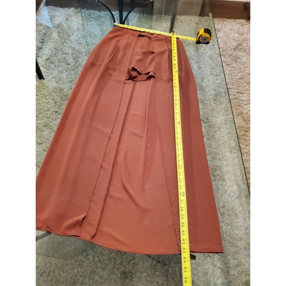 Windsor Pink High Waist Back Zip A-Line Pleated Maxi Skirt With Shorts Size S - Picture 8 of 9